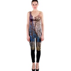 Full Moon Forest Night Darkness Onepiece Catsuit by Nexatart