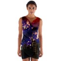 Star Advent Christmas Eve Christmas Wrap Front Bodycon Dress View1