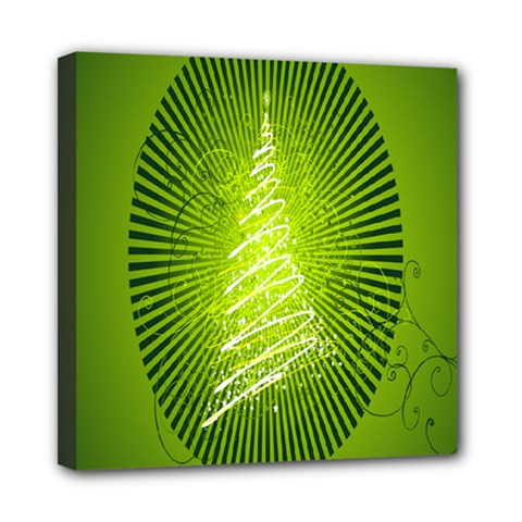 Vector Chirstmas Tree Design Mini Canvas 8  X 8  by Nexatart