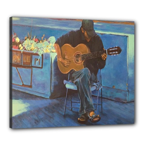 Man And His Guitar Canvas 24  X 20  by digitaldivadesigns