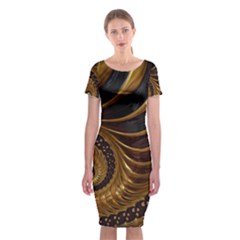 Fractal Spiral Endless Mathematics Classic Short Sleeve Midi Dress by Amaryn4rt