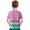 Easter Chevron Pattern Stripes Kids  Sport Mesh Tee View2