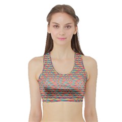 Background Abstract Colorful Sports Bra With Border by Amaryn4rt