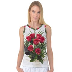 Red Roses Roses Red Flower Love Women s Basketball Tank Top by Amaryn4rt