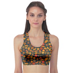 Pattern Background Ethnic Tribal Sports Bra by Amaryn4rt