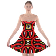 Traditional Art Pattern Strapless Bra Top Dress by Amaryn4rt