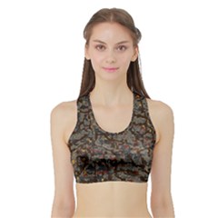 A Complex Maze Generated Pattern Sports Bra With Border by Amaryn4rt