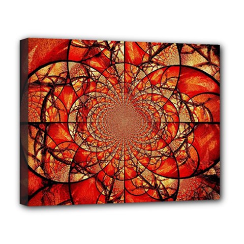 Dreamcatcher Stained Glass Deluxe Canvas 20  X 16   by Amaryn4rt