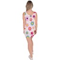 Colorful Floral Flowers Pattern Sleeveless Bodycon Dress View4