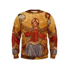 Gold Jesus Kids  Sweatshirt by boho