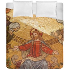 Gold Jesus Duvet Cover Double Side (california King Size) by boho