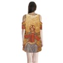 Gold Jesus Shoulder Cutout Velvet  One Piece View2