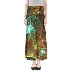 Art Shell Spirals Texture Maxi Skirts by Simbadda