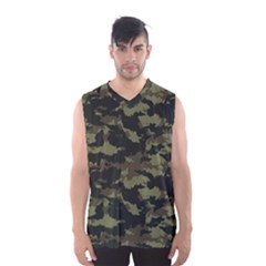 Camo Pattern Men s Basketball Tank Top by Simbadda