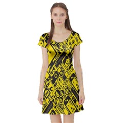 Test Steven Levy Short Sleeve Skater Dress by Simbadda