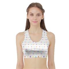 Sign Pattern Sports Bra With Border by Simbadda