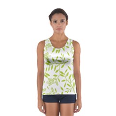 Leaves Pattern Seamless Women s Sport Tank Top  by Simbadda