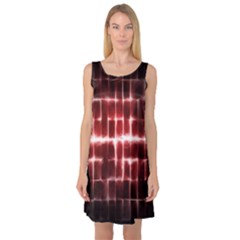 Electric Lines Pattern Sleeveless Satin Nightdress by Simbadda