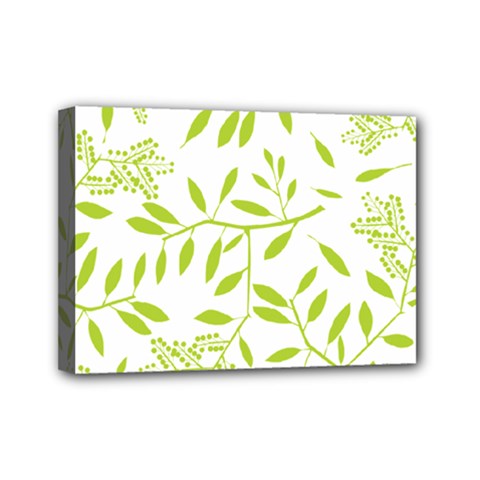 Leaves Pattern Seamless Mini Canvas 7  X 5  by Simbadda