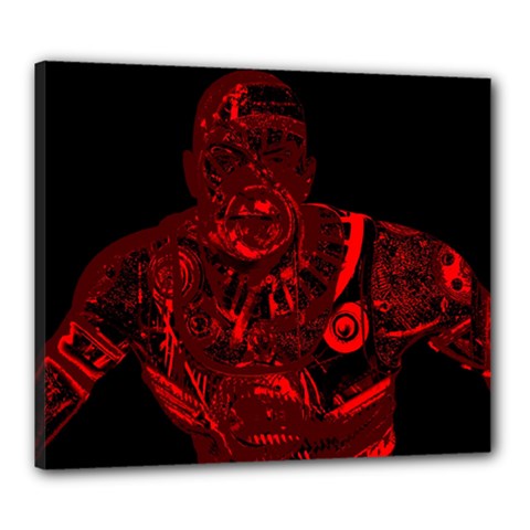 Warrior - Red Canvas 24  X 20  by Valentinaart