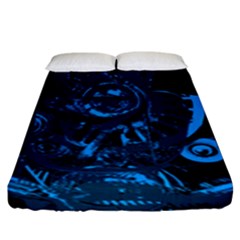 Warrior - Blue Fitted Sheet (king Size) by Valentinaart