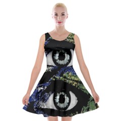 Mother Earth  Velvet Skater Dress by Valentinaart