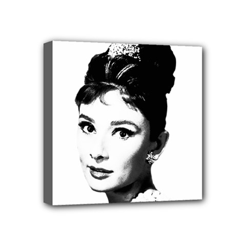 Audrey Hepburn Mini Canvas 4  X 4  by Valentinaart