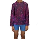 Retro Flower Pattern Design Batik Kids  Long Sleeve Swimwear View1