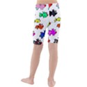 Fishes Marine Life Swimming Water Kids  Mid Length Swim Shorts View2