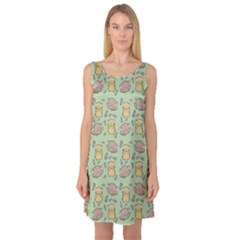 Cute Hamster Pattern Sleeveless Satin Nightdress by Simbadda