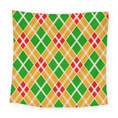 Colorful Color Pattern Diamonds Square Tapestry (large) by Simbadda