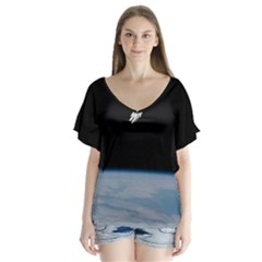 Amazing Stunning Astronaut Amazed Flutter Sleeve Top by Simbadda