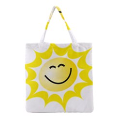 The Sun A Smile The Rays Yellow Grocery Tote Bag by Simbadda