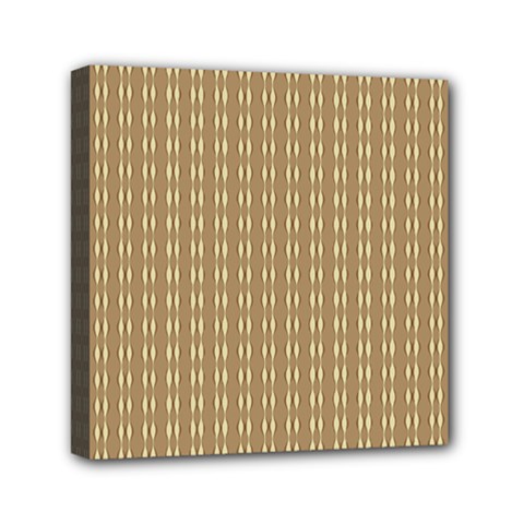 Pattern Background Brown Lines Mini Canvas 6  X 6  by Simbadda