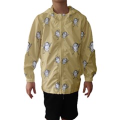 Happy Character Kids Motif Pattern Hooded Wind Breaker (kids) by dflcprintsclothing