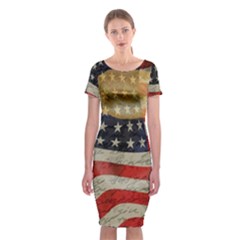 American President Classic Short Sleeve Midi Dress by Valentinaart