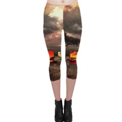 Africa Capri Leggings  by Valentinaart