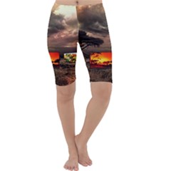 Africa Cropped Leggings  by Valentinaart