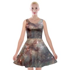 Tarantula Nebula Velvet Skater Dress by SpaceShop