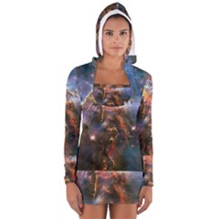 Pillar And Jets Women s Long Sleeve Hooded T-shirt by SpaceShop