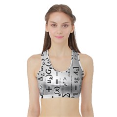 Science Formulas Sports Bra With Border by Simbadda