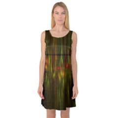 Fractal Rain Sleeveless Satin Nightdress by Simbadda