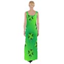 Shamrock Green Pattern Design Maxi Thigh Split Dress View2