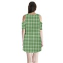 St. Patricks day plaid pattern Shoulder Cutout Velvet  One Piece View2