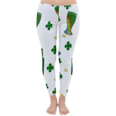 St  Patricks Day  Classic Winter Leggings by Valentinaart