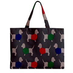 Cute Dachshund Dogs Wearing Jumpers Wallpaper Pattern Background Zipper Mini Tote Bag by Amaryn4rt