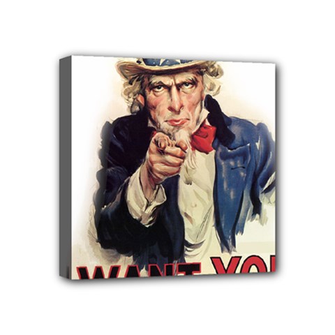 Uncle Sam Mini Canvas 4  X 4  by Valentinaart