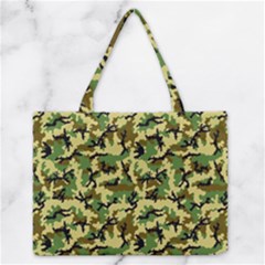 Camo Woodland Medium Zipper Tote Bag by sifis