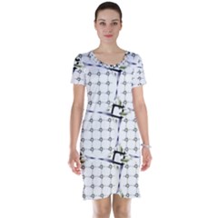 Fractal Design Pattern Short Sleeve Nightdress by Amaryn4rt