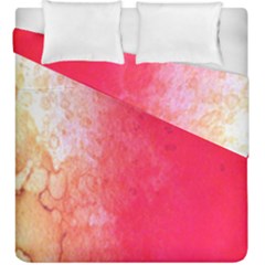 Abstract Red And Gold Ink Blot Gradient Duvet Cover Double Side (king Size) by Amaryn4rt